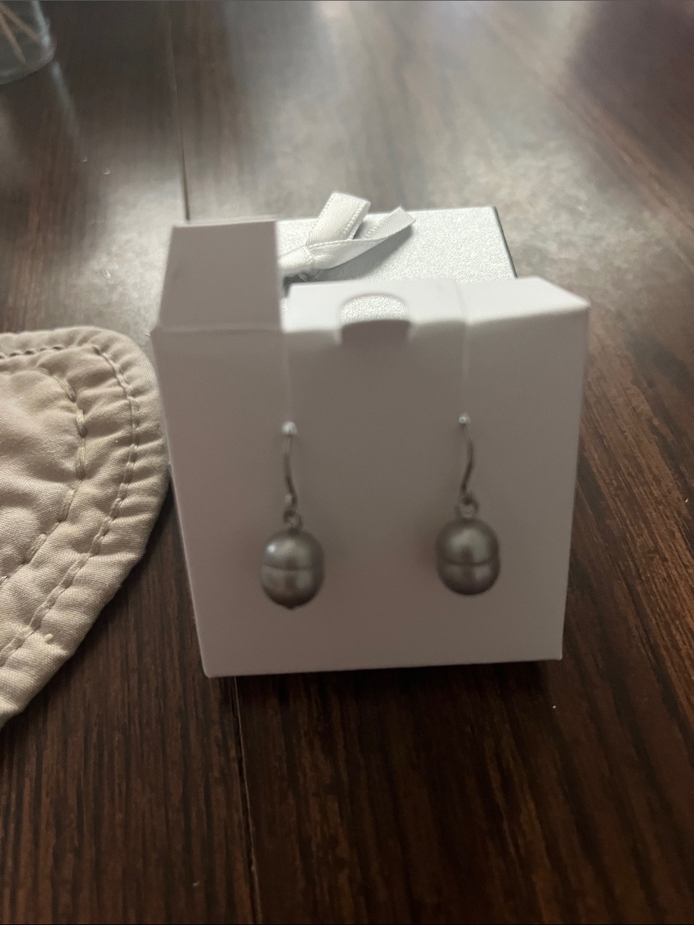 Honora Silver Grey Pearl Drop Earrings